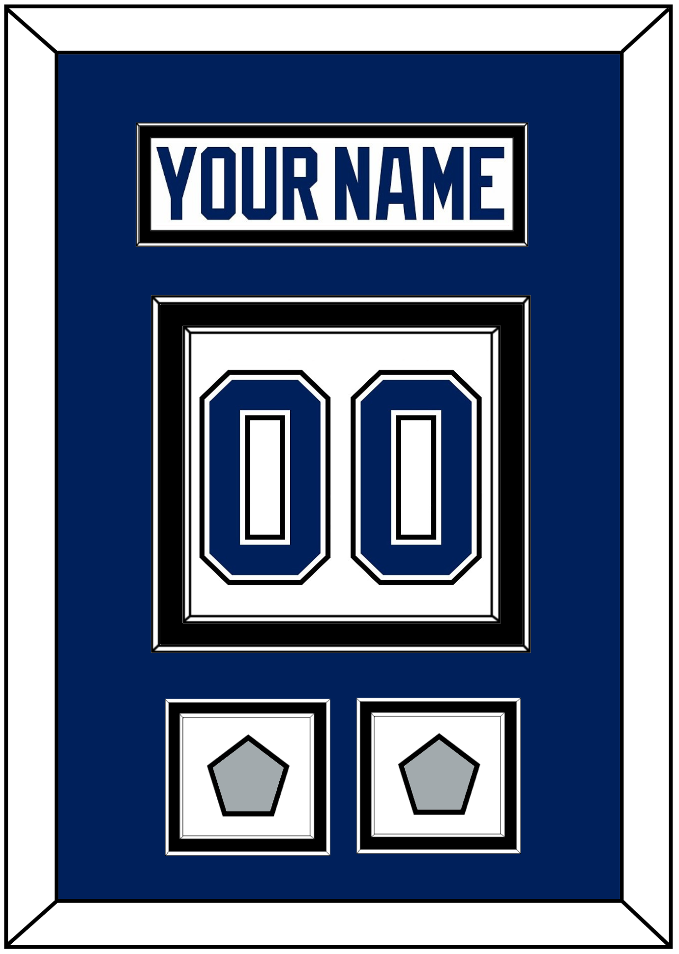 Tampa Bay Nameplate & Number (Back) With 2020 & 2021 Stanley Cup Champions Patches - Road White - Signature Tier 2