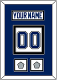 Tampa Bay Nameplate & Number (Back) With 2020 & 2021 Stanley Cup Finals Patches - Road White - Double Mat 2