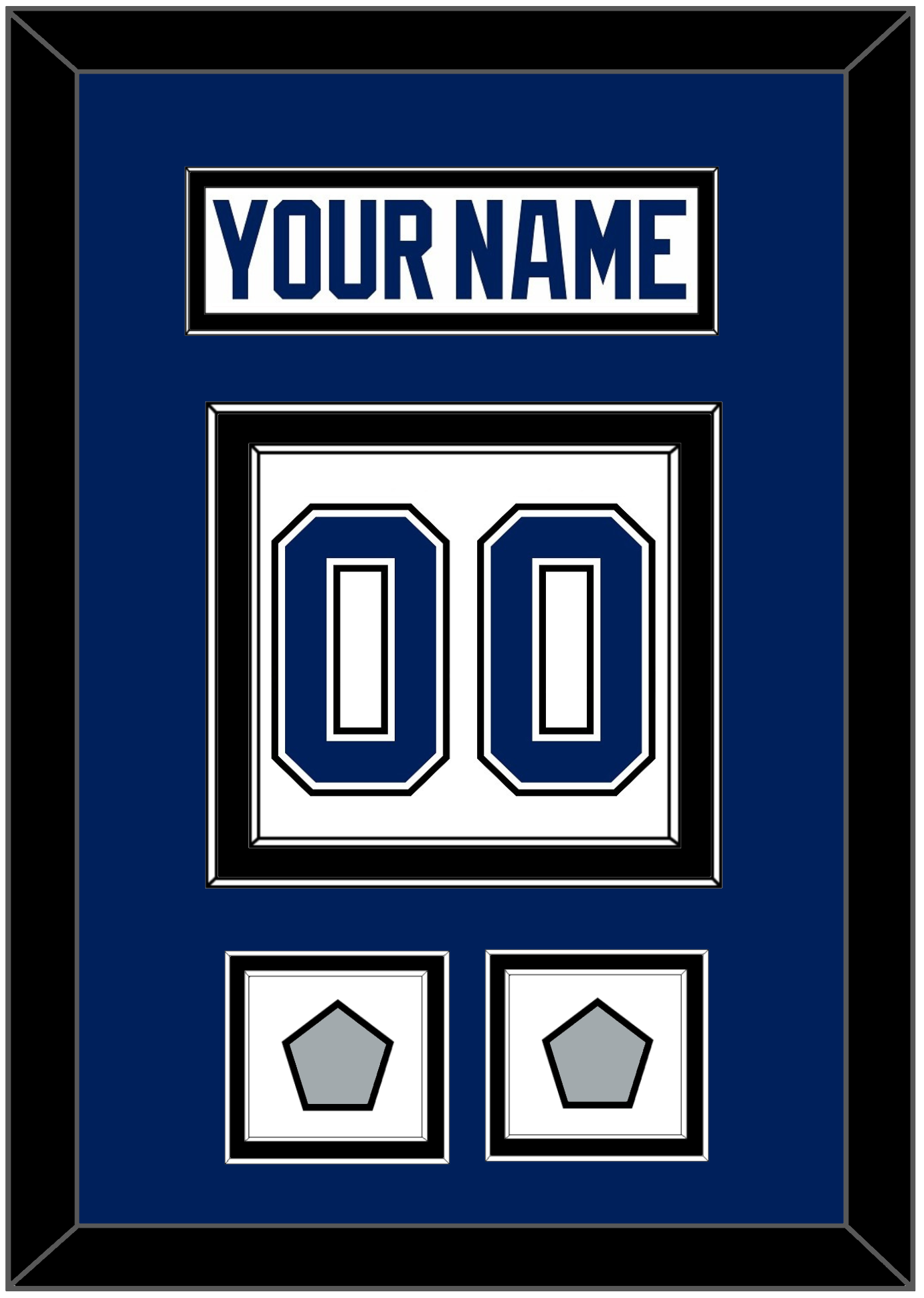 Tampa Bay Nameplate & Number (Back) With 2020 & 2021 Stanley Cup Finals Patches - Road White - Signature Tier 2
