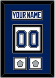 Tampa Bay Nameplate & Number (Back) With 2020 & 2021 Stanley Cup Finals Patches - Road White - Double Mat 2