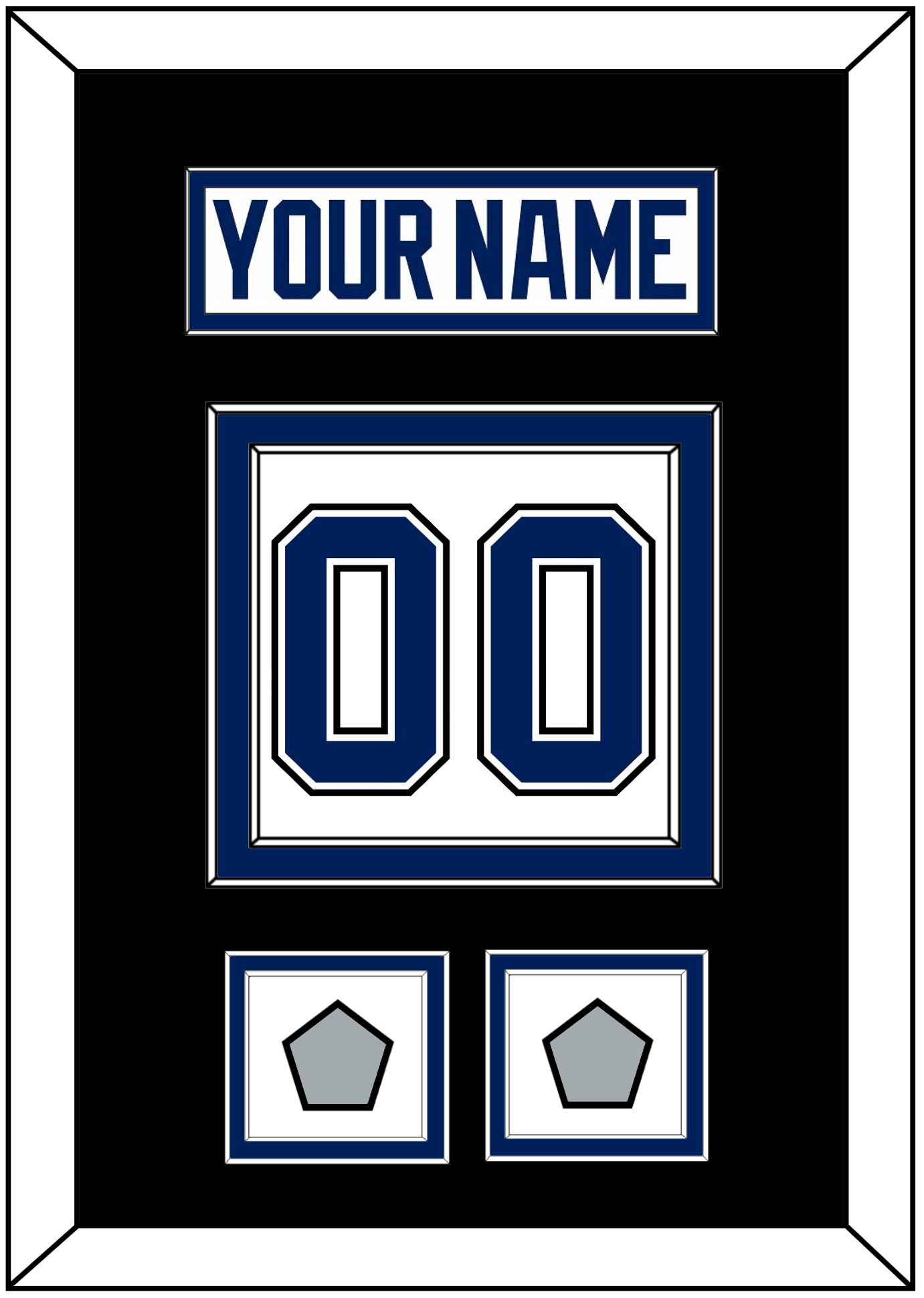 Tampa Bay Nameplate & Number (Back) With 2020 & 2021 Stanley Cup Finals Patches - Road White - Signature Tier 3