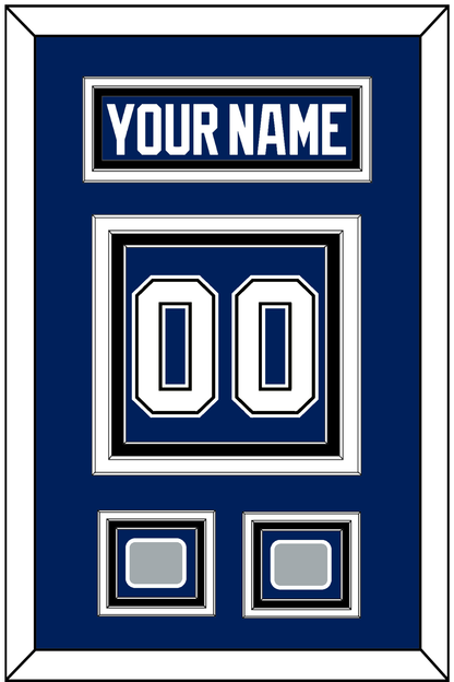 Tampa Bay Nameplate & Number (Back) With 2020 & 2021 Stanley Cup Finals Patches - Home Blue - Premier Tier 3