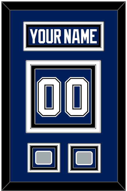 Tampa Bay Nameplate & Number (Back) With 2020 & 2021 Stanley Cup Finals Patches - Home Blue - Premier Tier 3