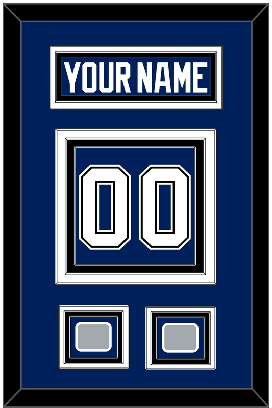 Tampa Bay Nameplate & Number (Back) With 2020 & 2021 Stanley Cup Finals Patches - Home Blue - Premier Tier 3