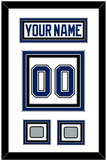 Tampa Bay Nameplate & Number (Back) With 2020 & 2021 Stanley Cup Finals Patches - Road White - Triple Mat 1