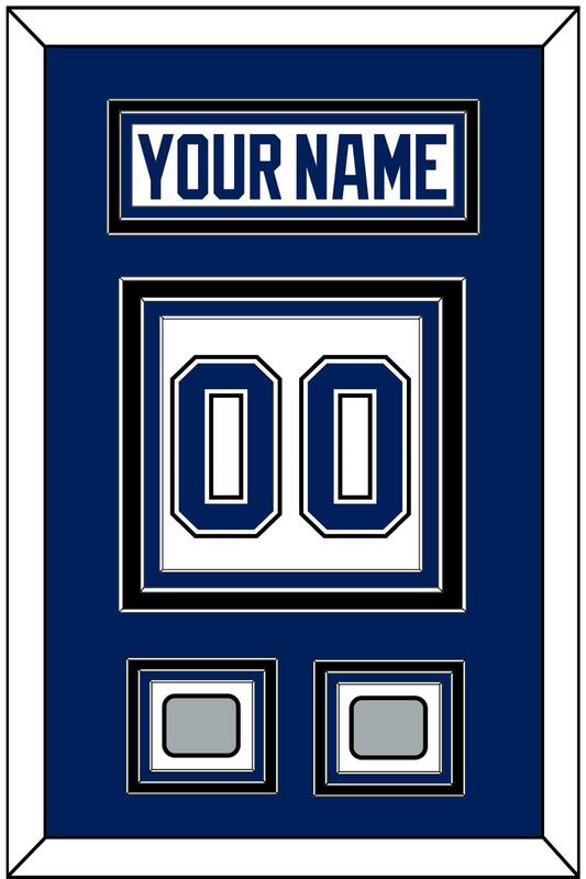 Tampa Bay Nameplate & Number (Back) With 2020 & 2021 Stanley Cup Finals Patches - Road White - Premier Tier 2