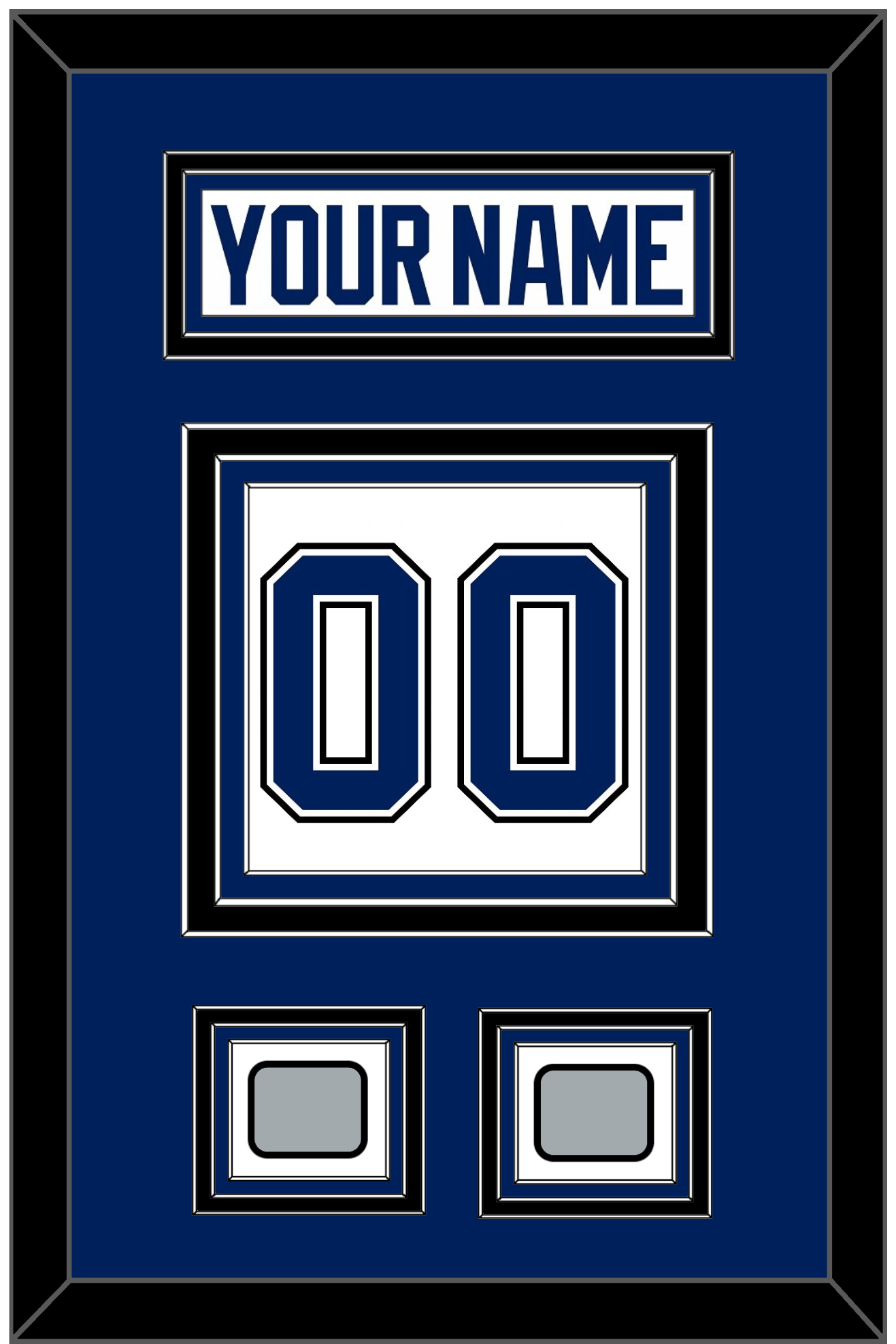 Tampa Bay Nameplate & Number (Back) With 2020 & 2021 Stanley Cup Finals Patches - Road White - Premier Tier 2