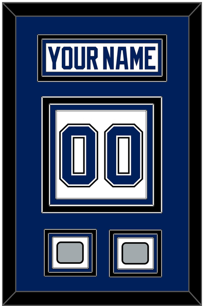 Tampa Bay Nameplate & Number (Back) With 2020 & 2021 Stanley Cup Finals Patches - Road White - Premier Tier 2