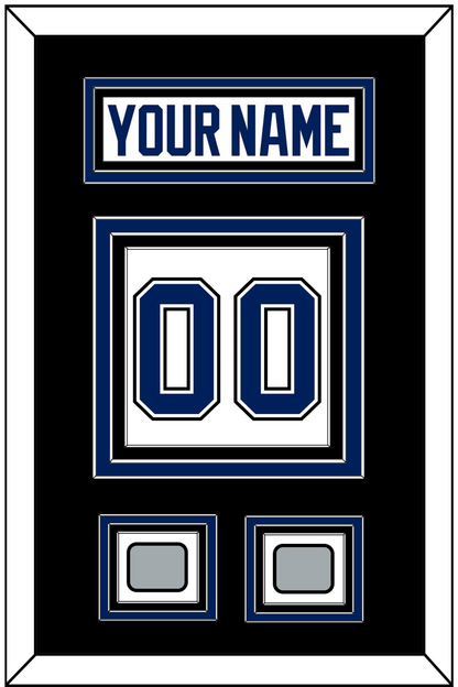 Tampa Bay Nameplate & Number (Back) With 2 Stanley Cup Champions Patches - Road White - Premier Tier 3