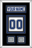 Tampa Bay Nameplate & Number (Back) With 2020 & 2021 Stanley Cup Finals Patches - Road White - Triple Mat 3