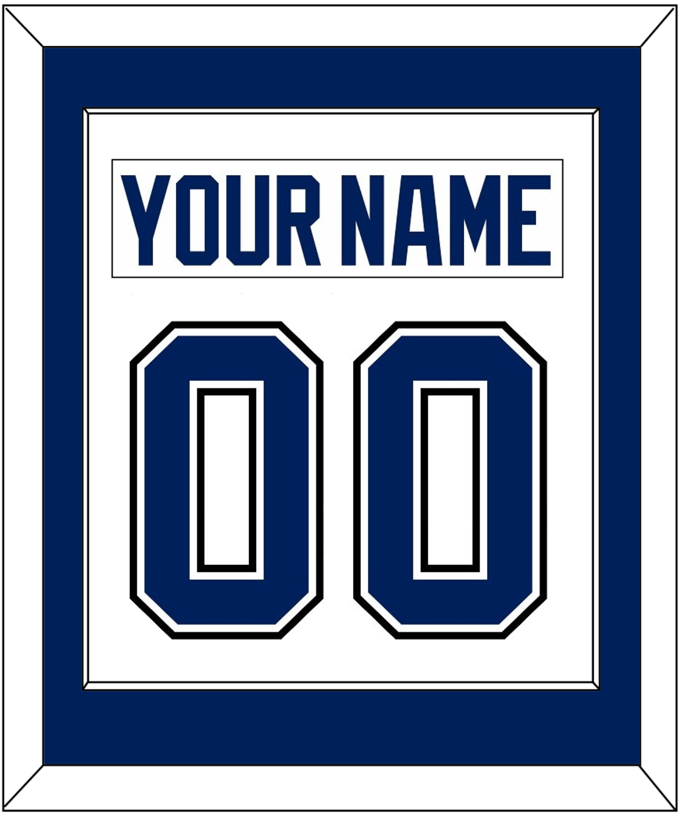 Tampa Bay Nameplate & Number (Back) Combined - Road White - Essential Tier 1