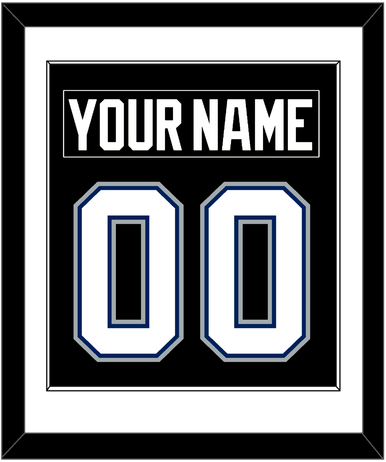 Tampa Bay Nameplate & Number (Back) Combined - Road Black (2001-2007) - Essential Tier 1