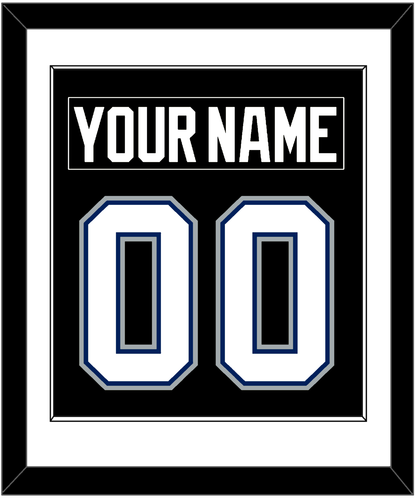 Tampa Bay Nameplate & Number (Back) Combined - Road Black (2001-2007) - Essential Tier 1