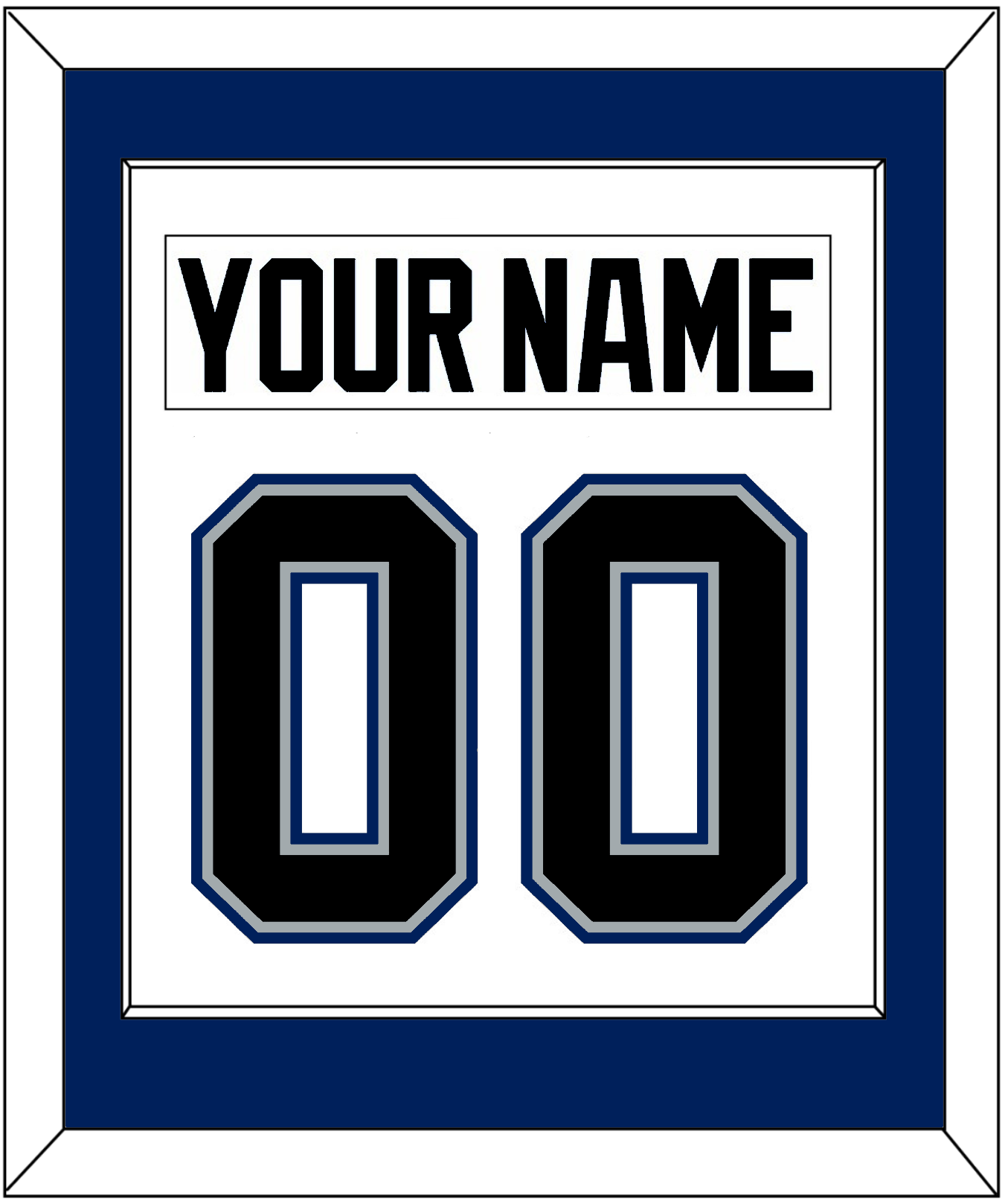 Tampa Bay Nameplate & Number (Back) Combined - Home White (2001-2007) - Essential Tier 1