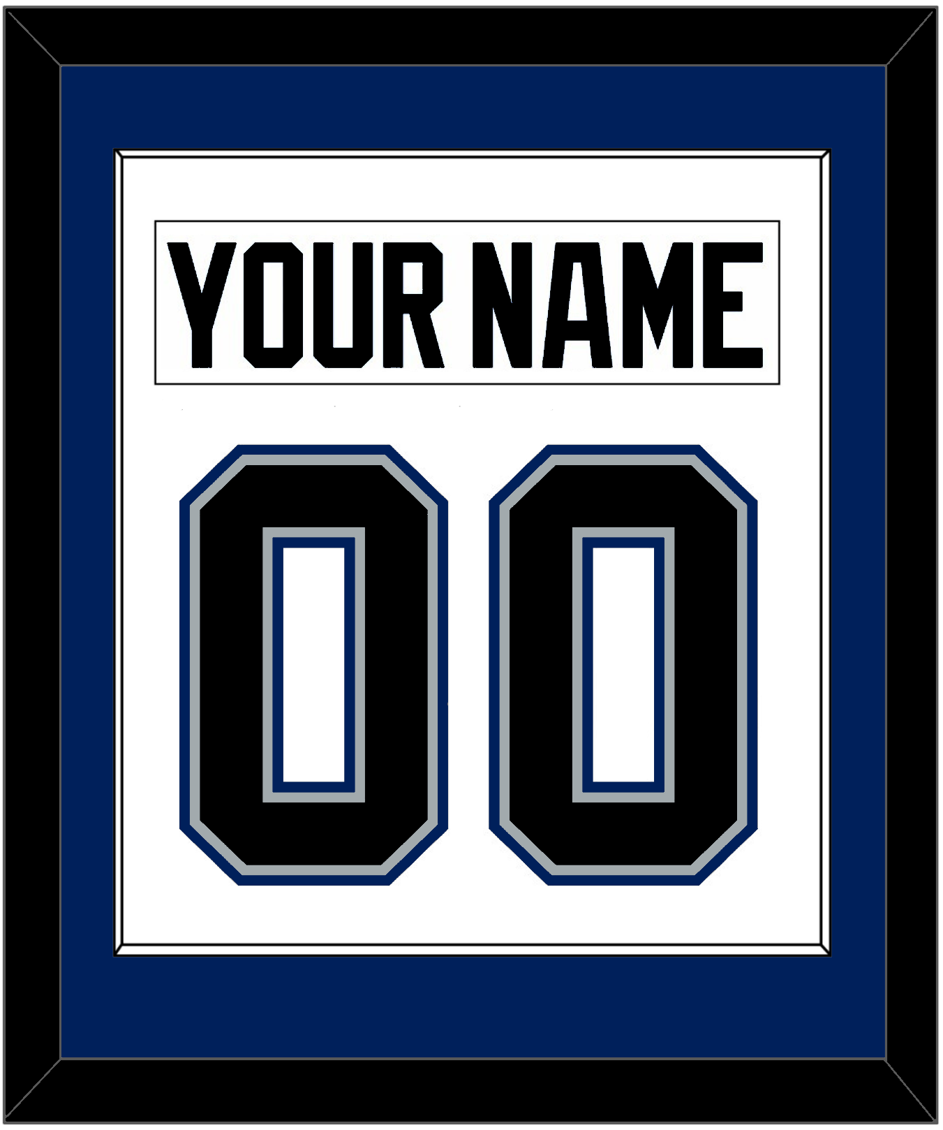 Tampa Bay Nameplate & Number (Back) Combined - Home White (2001-2007) - Essential Tier 1