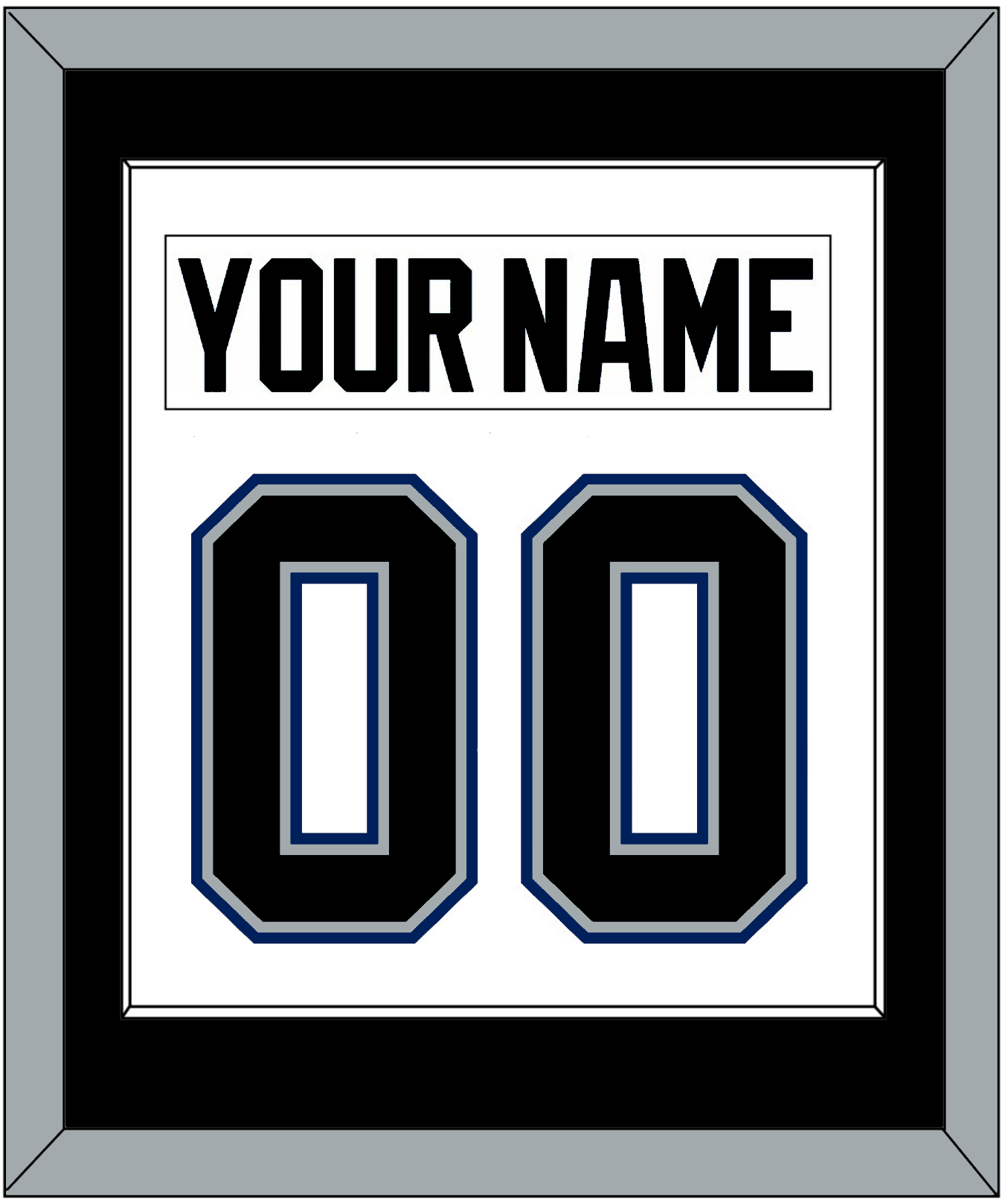 Tampa Bay Nameplate & Number (Back) Combined - Home White (2001-2007) - Essential Tier 2