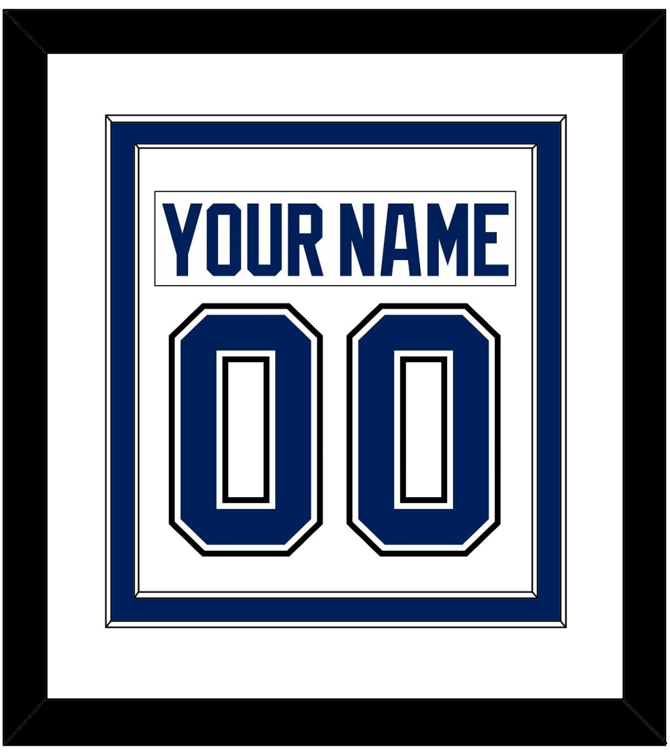 Tampa Bay Nameplate & Number (Back) Combined - Road White - Signature Tier 1