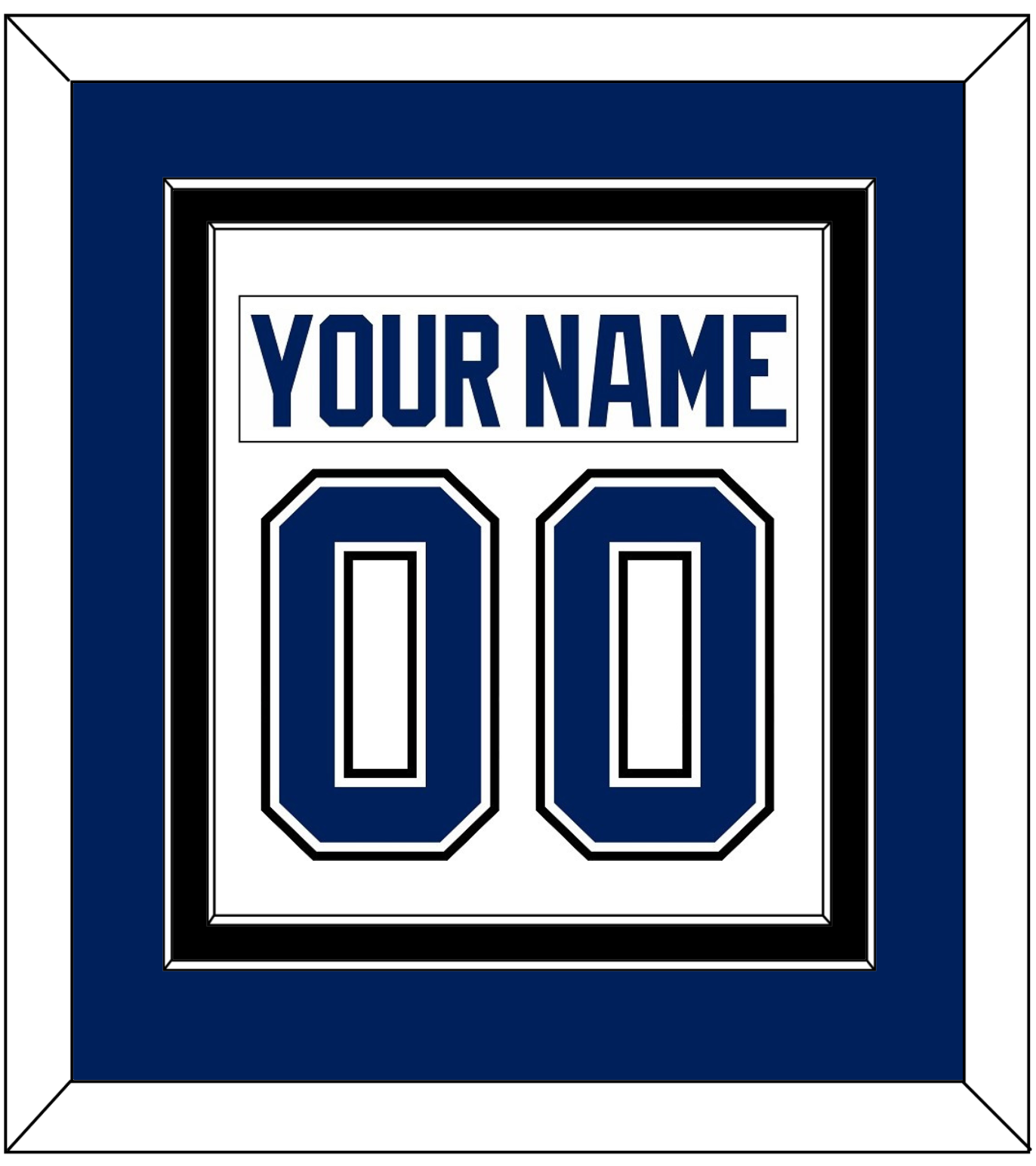 Tampa Bay Nameplate & Number (Back) Combined - Road White - Signature Tier 2
