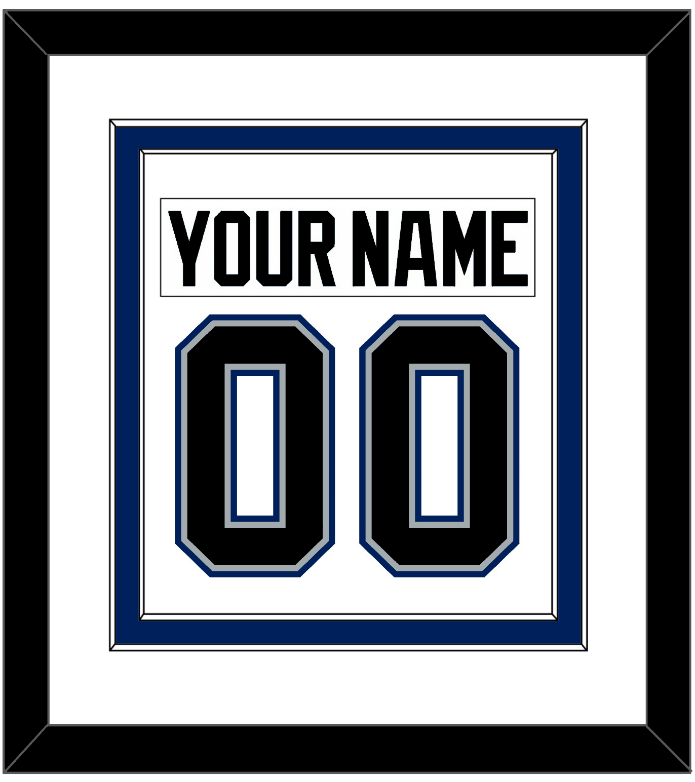 Tampa Bay Nameplate & Number (Back) Combined - Home White (2001-2007) - Signature Tier 1