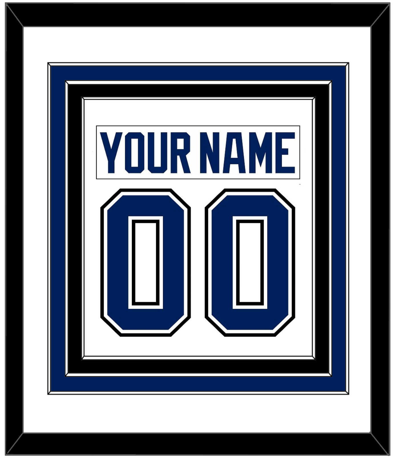Tampa Bay Nameplate & Number (Back) Combined - Road White - Premier Tier 1