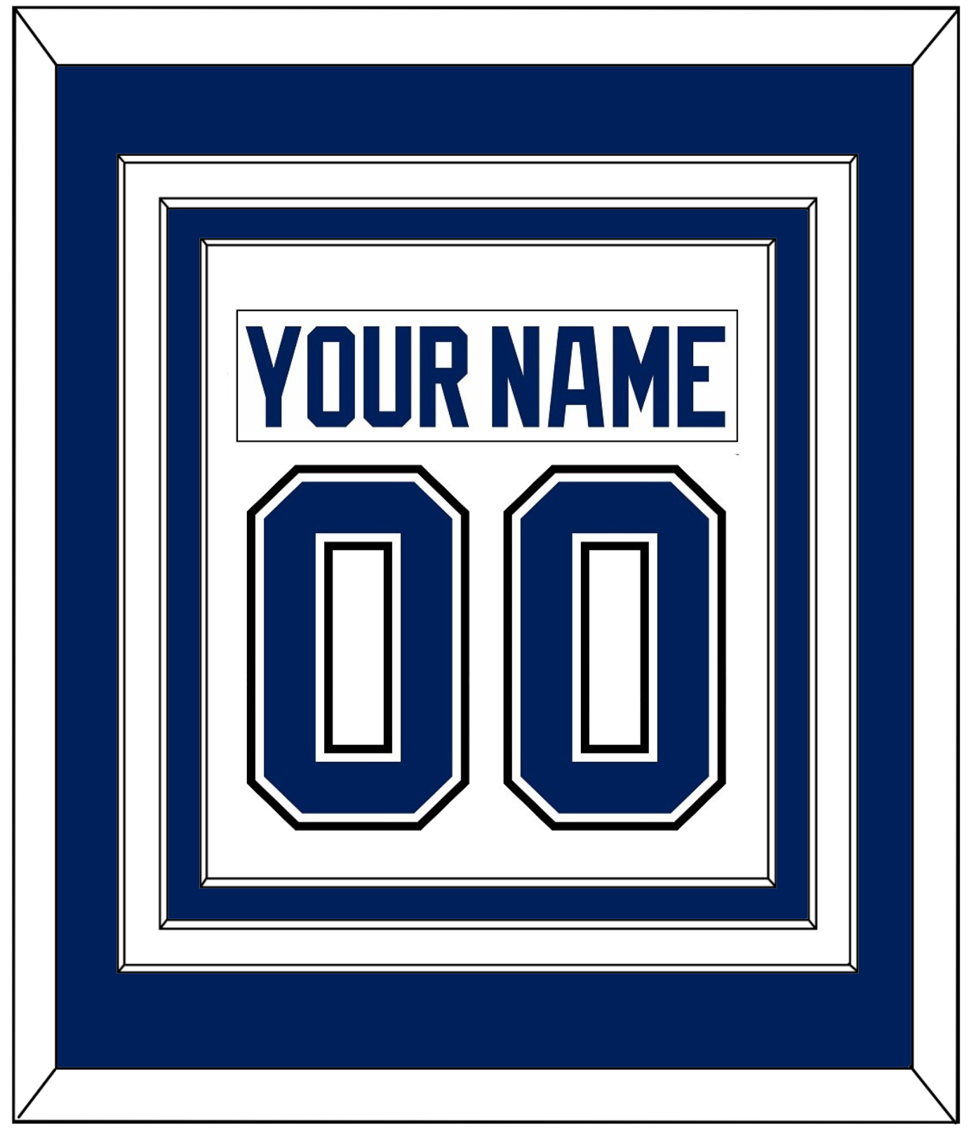 Tampa Bay Nameplate & Number (Back) Combined - Road White - Premier Tier 2