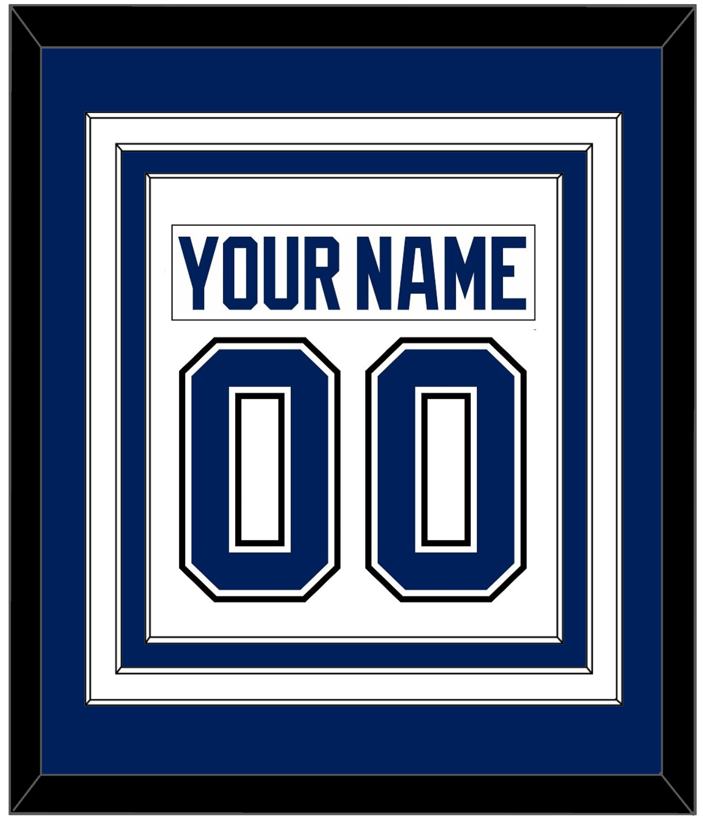 Tampa Bay Nameplate & Number (Back) Combined - Road White - Premier Tier 2