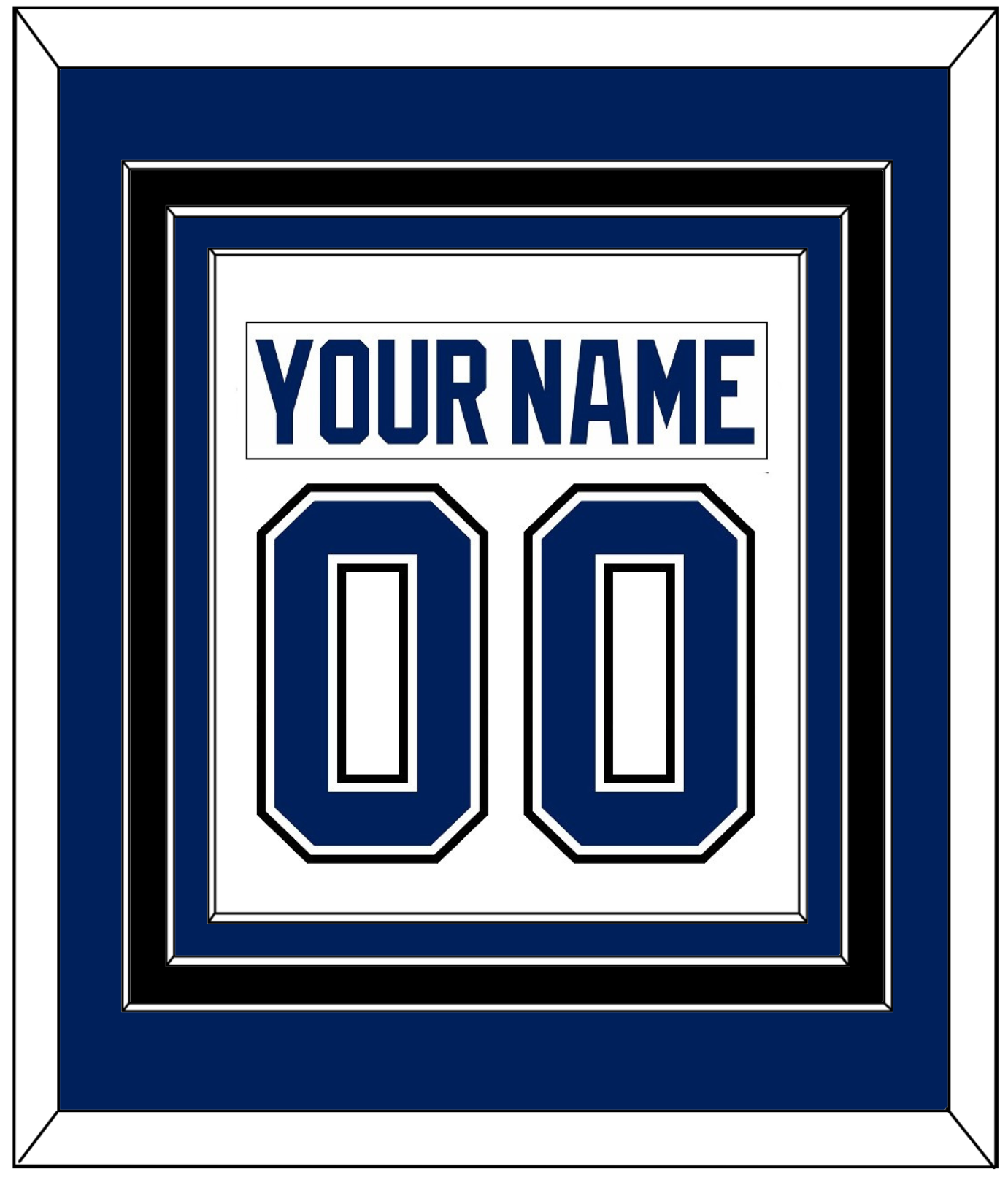 Tampa Bay Nameplate & Number (Back) Combined - Road White - Premier Tier 3