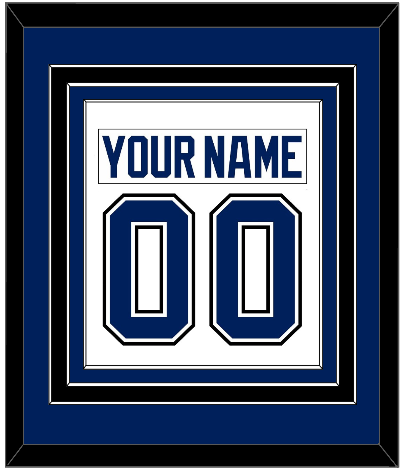 Tampa Bay Nameplate & Number (Back) Combined - Road White - Premier Tier 3