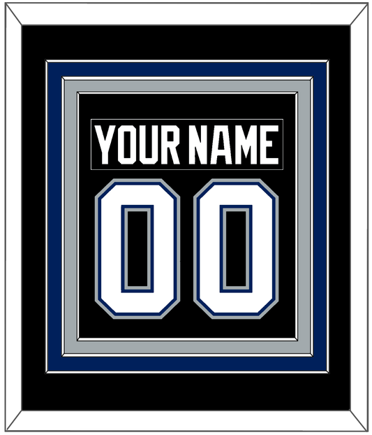 Tampa Bay Nameplate & Number (Back) Combined - Road Black (2001-2007) - Premier Tier 3