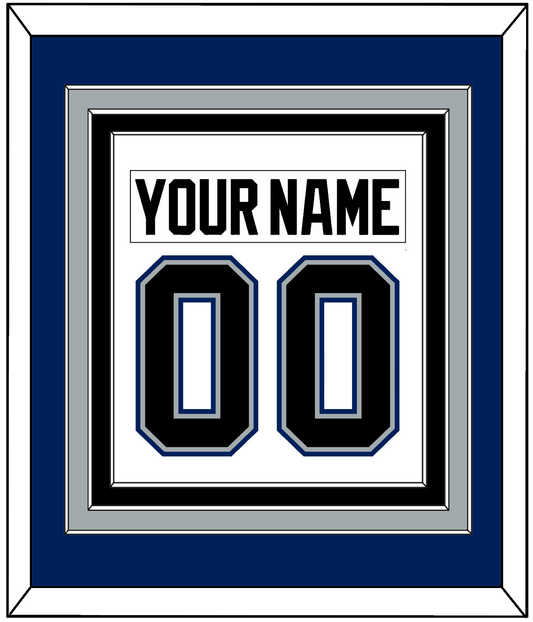 Tampa Bay Nameplate & Number (Back) Combined - Home White (2001-2007) - Premier Tier 2