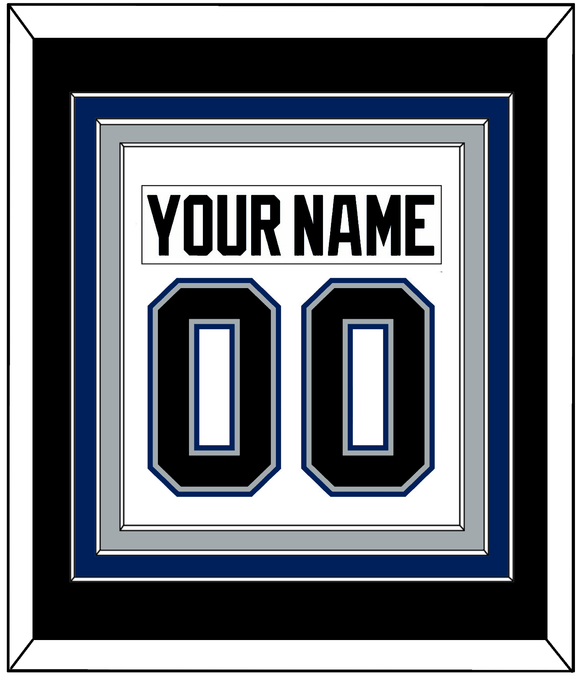 Tampa Bay Nameplate & Number (Back) Combined - Home White (2001-2007) - Triple Mat 3