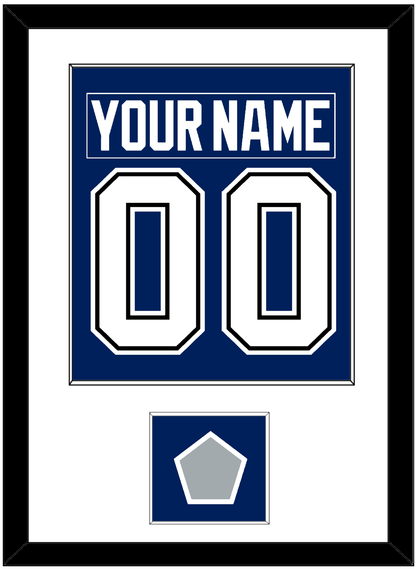 Tampa Bay Nameplate & Number (Back) Combined With 2020 Or 2021 Stanley Cup Champions Patch - Home Blue - Essential Tier 1