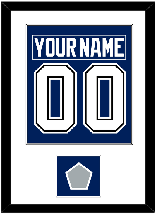 Tampa Bay Nameplate & Number (Back) Combined With 2020 Or 2021 Stanley Cup Champions Patch - Home Blue - Essential Tier 1