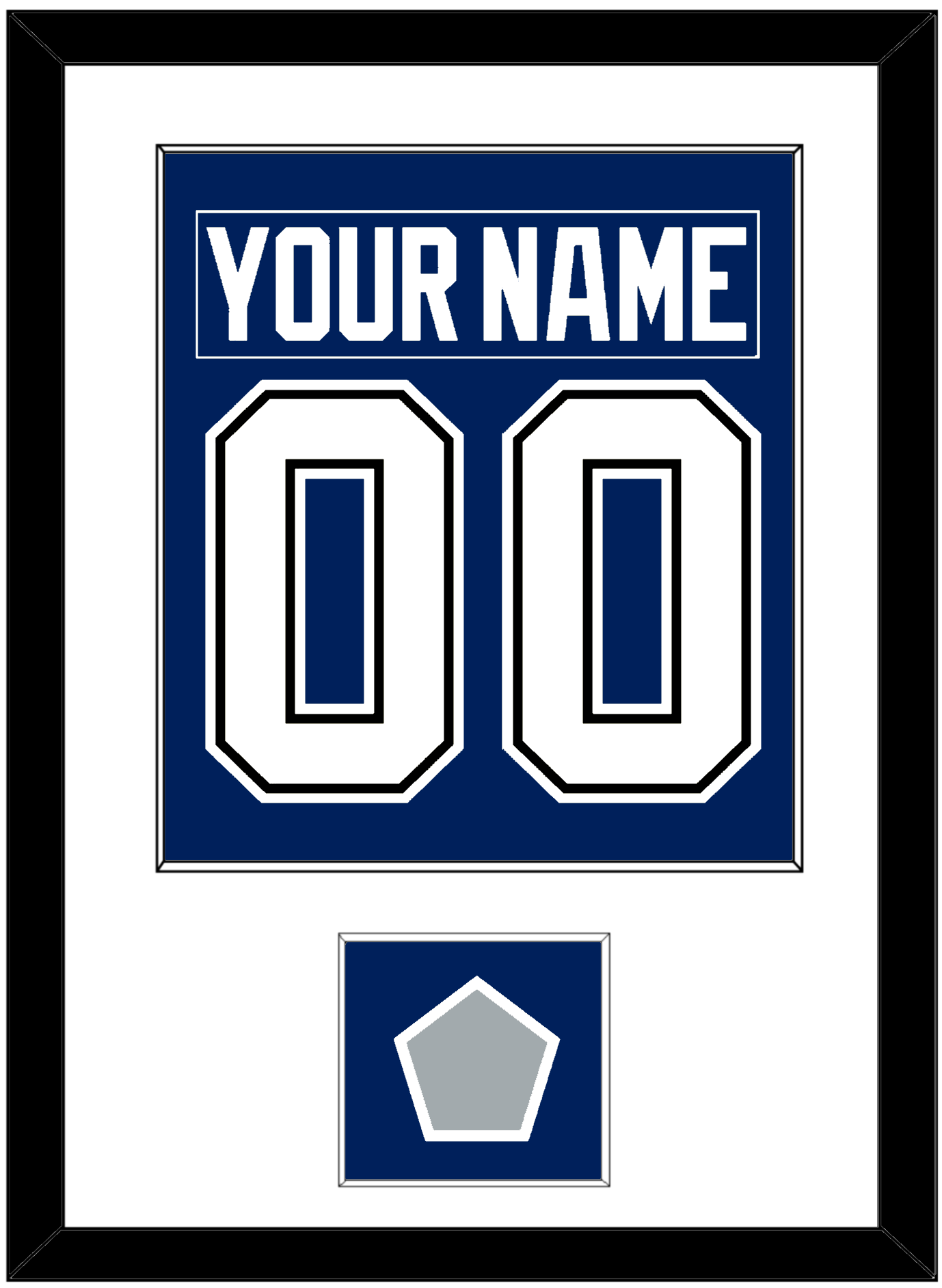Tampa Bay Nameplate & Number (Back) Combined With 2020 Or 2021 Stanley Cup Finals Patch - Home Blue - Essential Tier 1