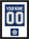 Tampa Bay Nameplate & Number (Back) Combined With 2020 Or 2021 Stanley Cup Finals Patch - Home Blue - Single Mat 1