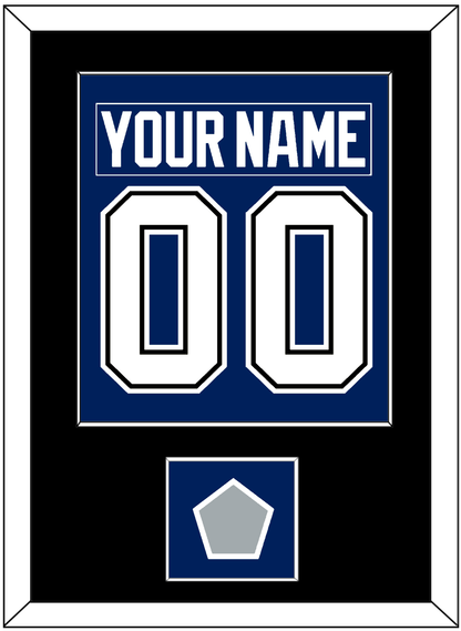 Tampa Bay Nameplate & Number (Back) Combined With 2020 Or 2021 Stanley Cup Finals Patch - Home Blue - Essential Tier 2