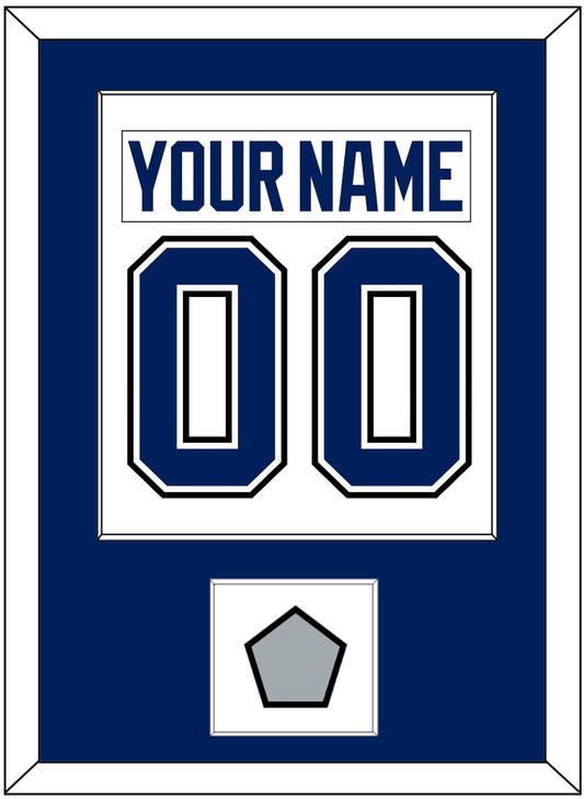 Tampa Bay Nameplate & Number (Back) Combined With 2020 Or 2021 Stanley Cup Champions Patch - Road White - Essential Tier 1