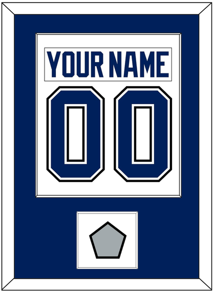 Tampa Bay Nameplate & Number (Back) Combined With 2020 Or 2021 Stanley Cup Finals Patch - Road White - Essential Tier 1