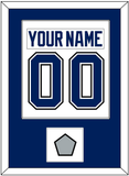 Tampa Bay Nameplate & Number (Back) Combined With 2020 Or 2021 Stanley Cup Finals Patch - Road White - Single Mat 1