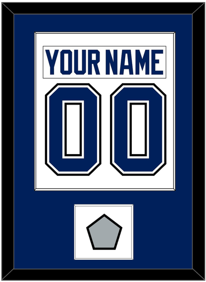 Tampa Bay Nameplate & Number (Back) Combined With 2020 Or 2021 Stanley Cup Champions Patch - Road White - Essential Tier 1