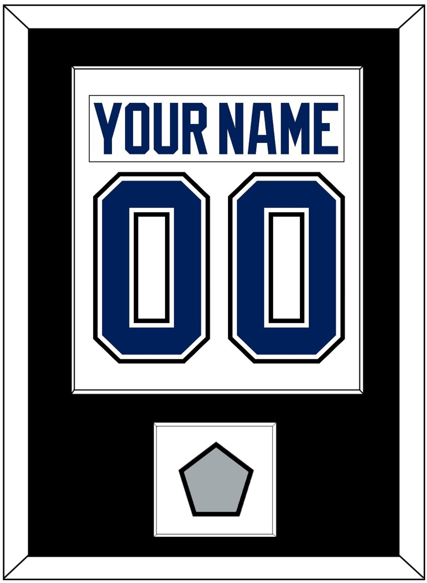 Tampa Bay Nameplate & Number (Back) Combined With 2020 Or 2021 Stanley Cup Champions Patch - Road White - Essential Tier 2