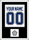 Tampa Bay Nameplate & Number (Back) Combined With 2020 Or 2021 Stanley Cup Finals Patch - Road White - Single Mat 2