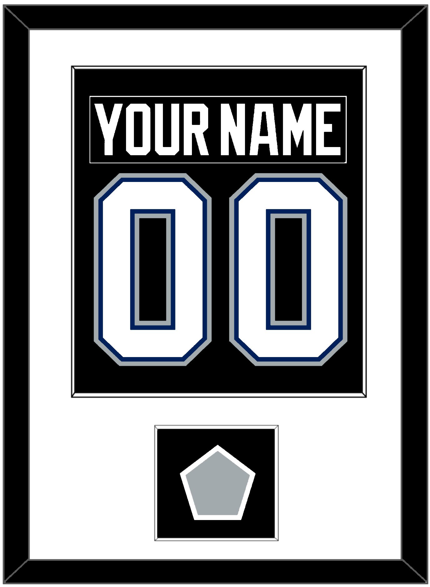 Tampa Bay Nameplate & Number (Back) Combined With 2004 Stanley Cup Finals Patch - Road Black (2001-2007) - Essential Tier 1