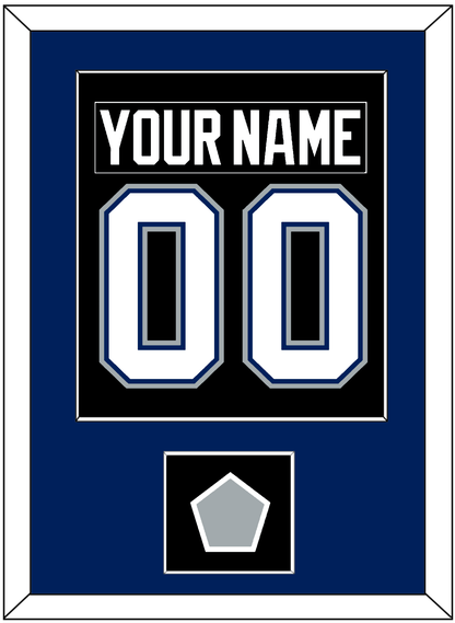 Tampa Bay Nameplate & Number (Back) Combined With 2004 Stanley Cup Finals Patch - Road Black (2001-2007) - Essential Tier 2