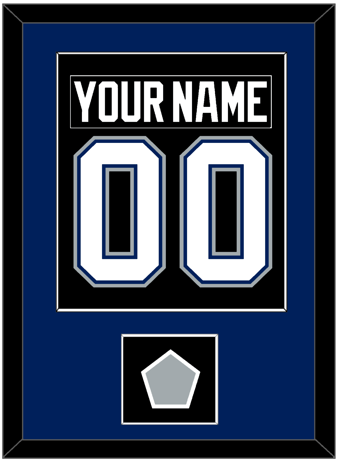 Tampa Bay Nameplate & Number (Back) Combined With 2004 Stanley Cup Finals Patch - Road Black (2001-2007) - Essential Tier 2