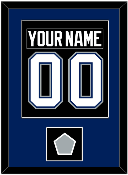 Tampa Bay Nameplate & Number (Back) Combined With 2004 Stanley Cup Finals Patch - Road Black (2001-2007) - Essential Tier 2