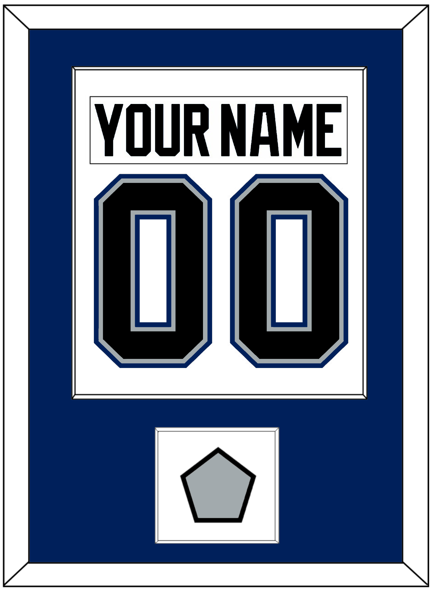 Tampa Bay Nameplate & Number (Back) Combined With 2004 Stanley Cup Finals Patch - Home White (2001-2007) - Essential Tier 1