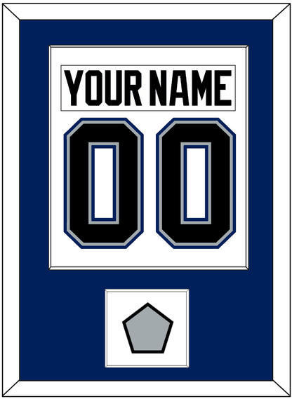 Tampa Bay Nameplate & Number (Back) Combined With 2004 Stanley Cup Finals Patch - Home White (2001-2007) - Essential Tier 1