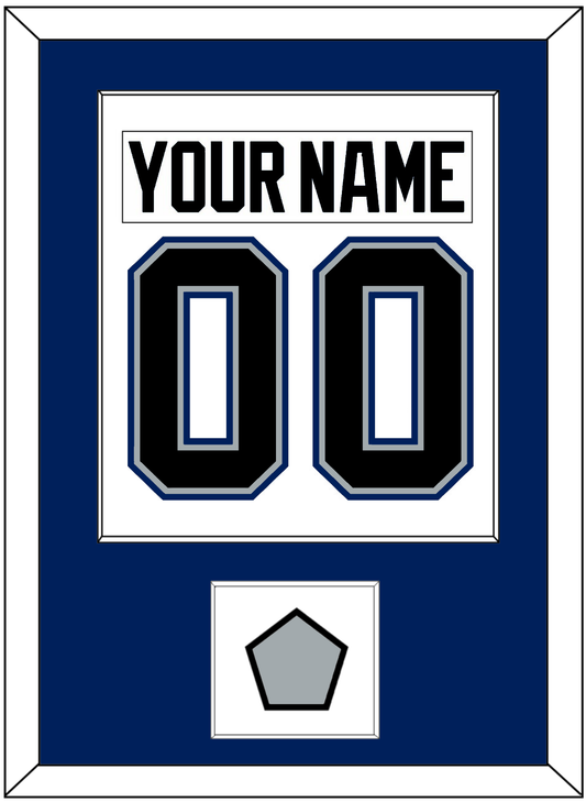 Tampa Bay Nameplate & Number (Back) Combined With 2004 Stanley Cup Finals Patch - Home White (2001-2007) - Essential Tier 1