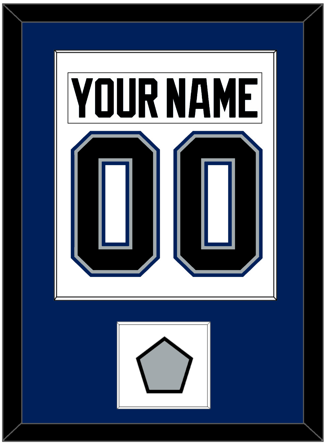 Tampa Bay Nameplate & Number (Back) Combined With 2004 Stanley Cup Finals Patch - Home White (2001-2007) - Essential Tier 1